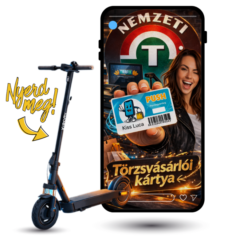 Pushcard törzsvásárlói kártya